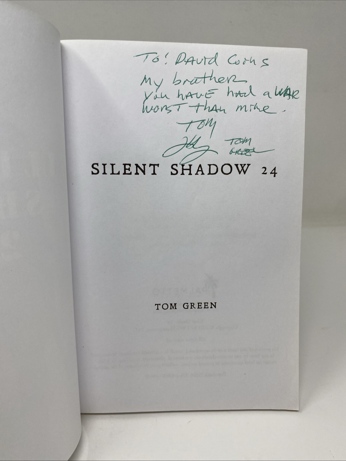 Silent Shadow 24 by Tom Green (2021, Trade Paperback) SIGNED 1st Edition