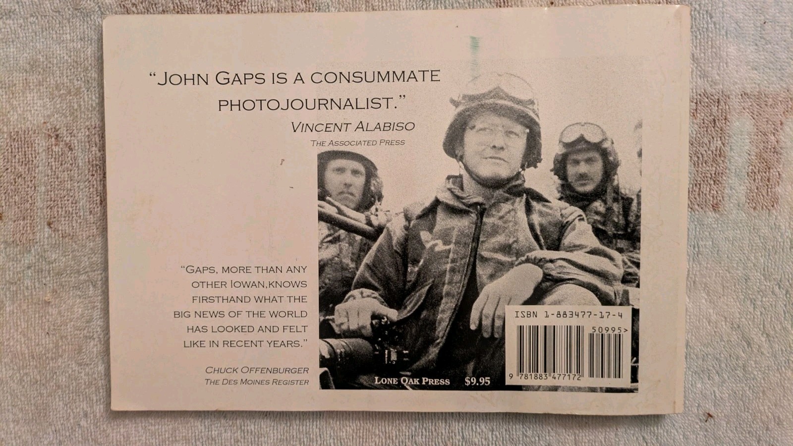 John Gaps III, GOD LEFT US ALONE HERE: A Book of War, PB, 1997, SIGNED, 86 Pages