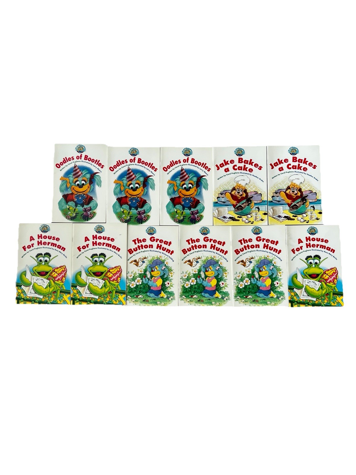 Lot of 11 Children’s Math Education Books Mathmatazz K-1st CTW Puppet Characters