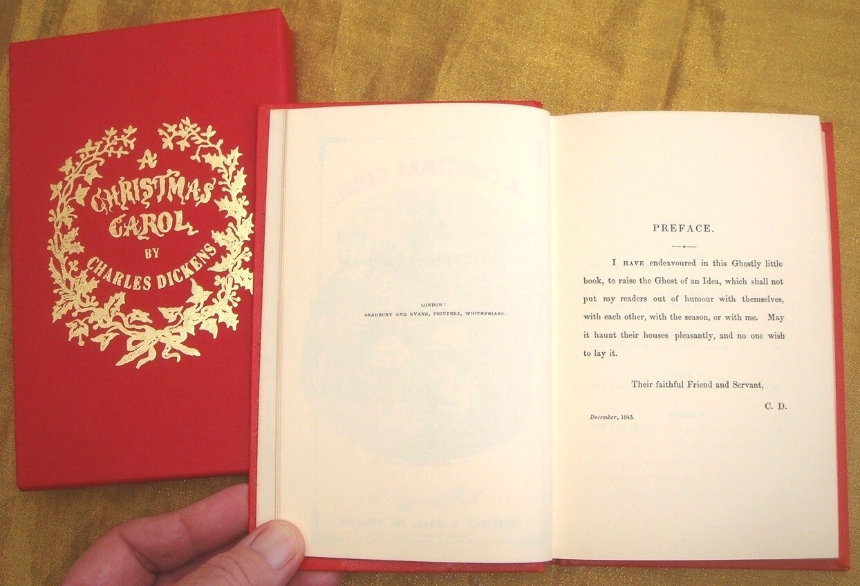 A CHRISTMAS CAROL Charles Dickens Fine Facsimile Edition & Slipcase – Gilt Edges