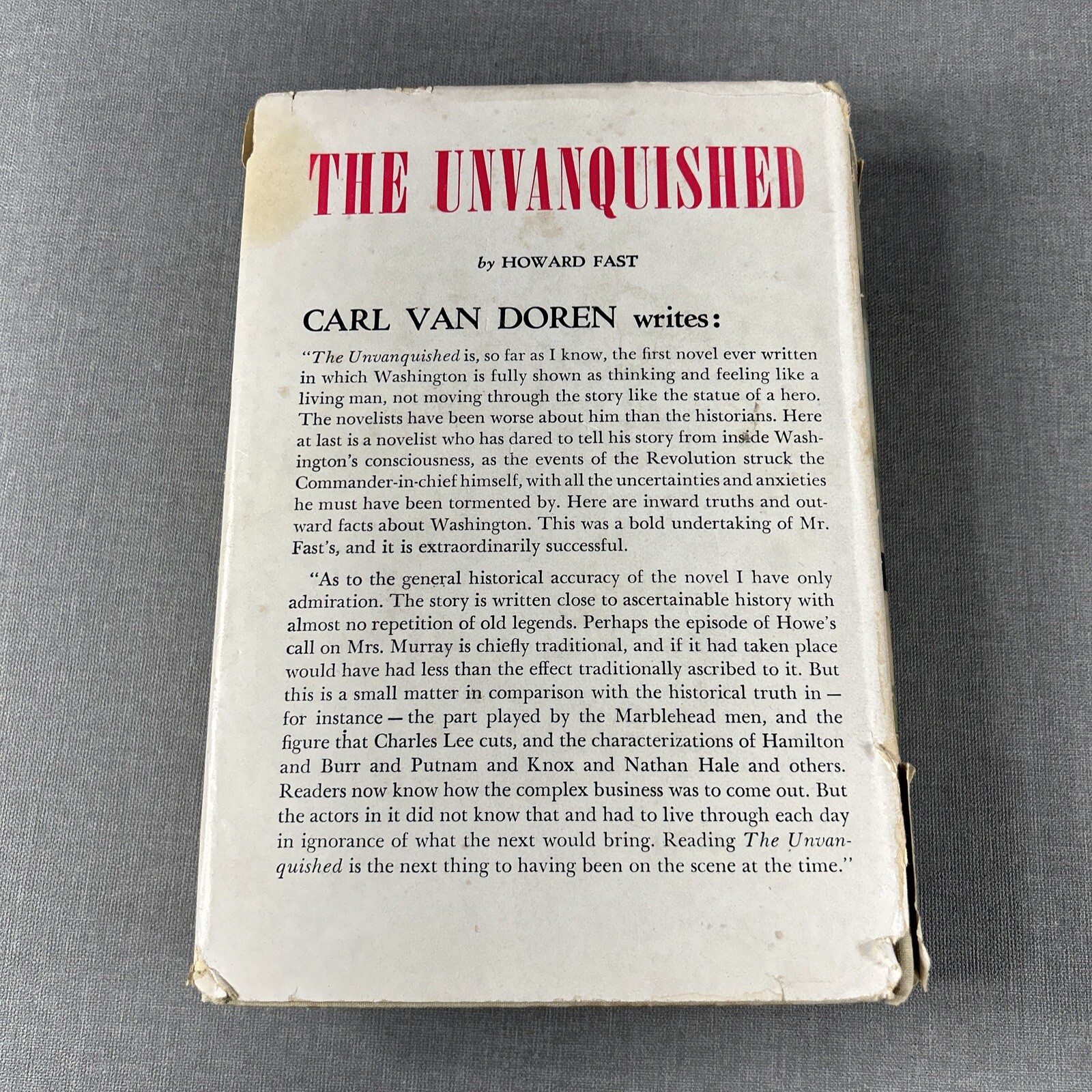 Howard Fast Establishment & The Unvanquished 1942 Vintage 2 Book Lot