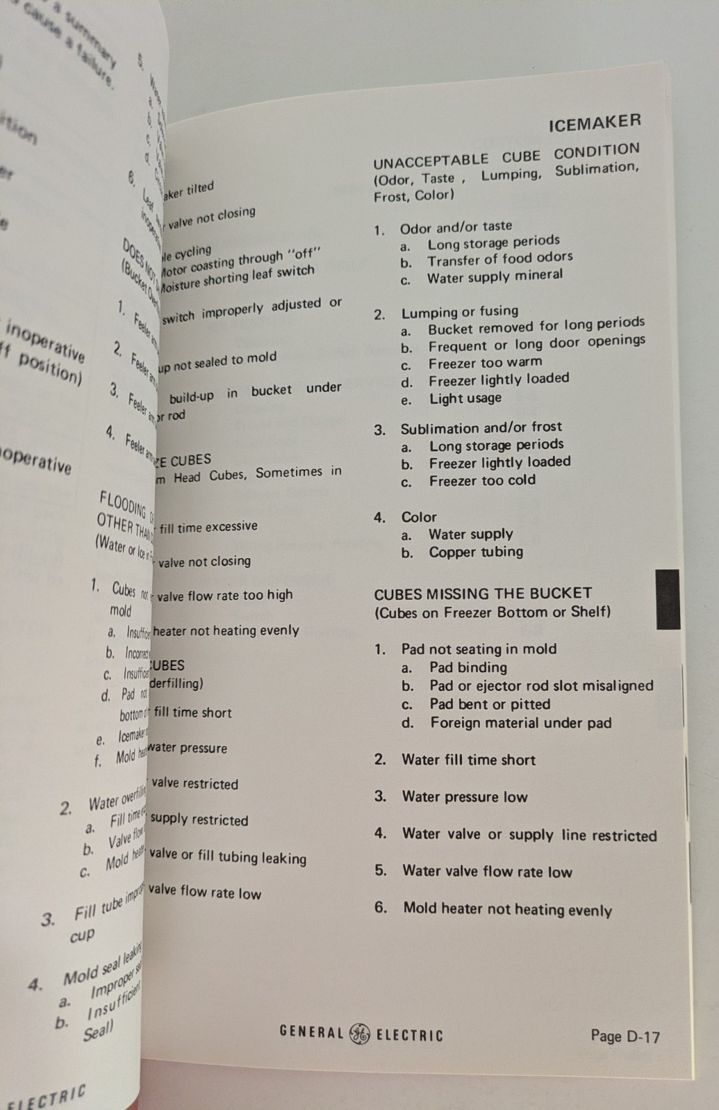 1975–76 GE Refrigerator-Freezer Service Handbook General Electric Repair Manual
