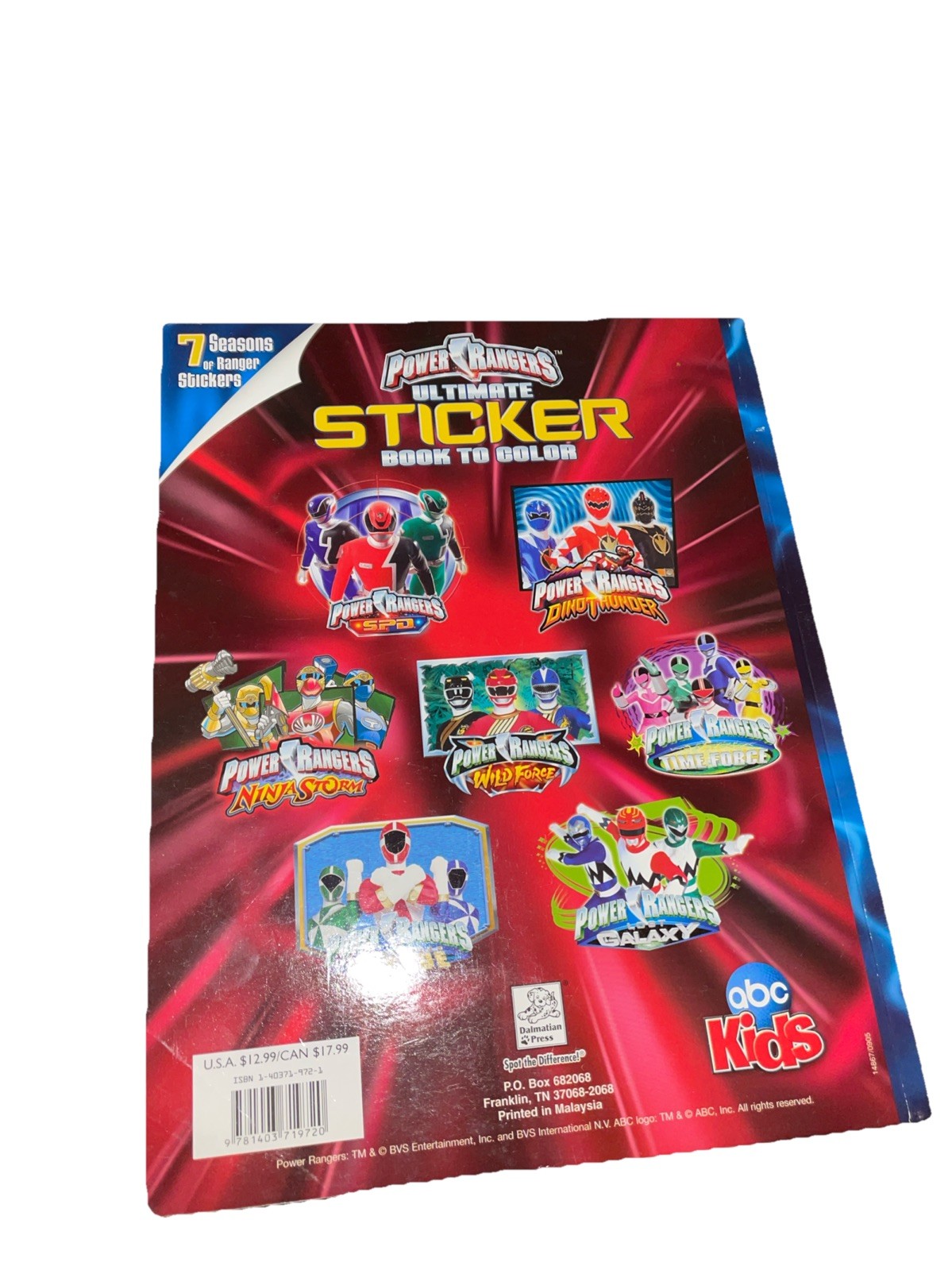 Power Rangers : Includes 700 Stickers by Dalmatian Press Staff (2006, Sticker…