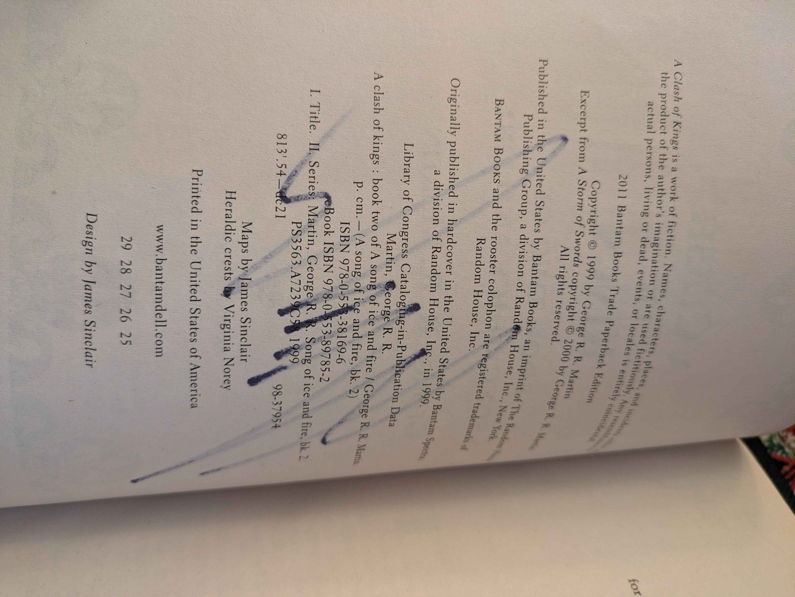 SIGNED Clash of Kings by George R. R. Martin (2002, Trade Paperback)