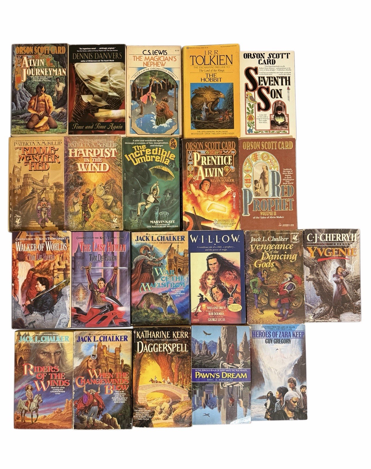 Lot Of 21 Vintage Mix Sci-Fi Fantasy Fiction Sorcery Sword Paperback Books
