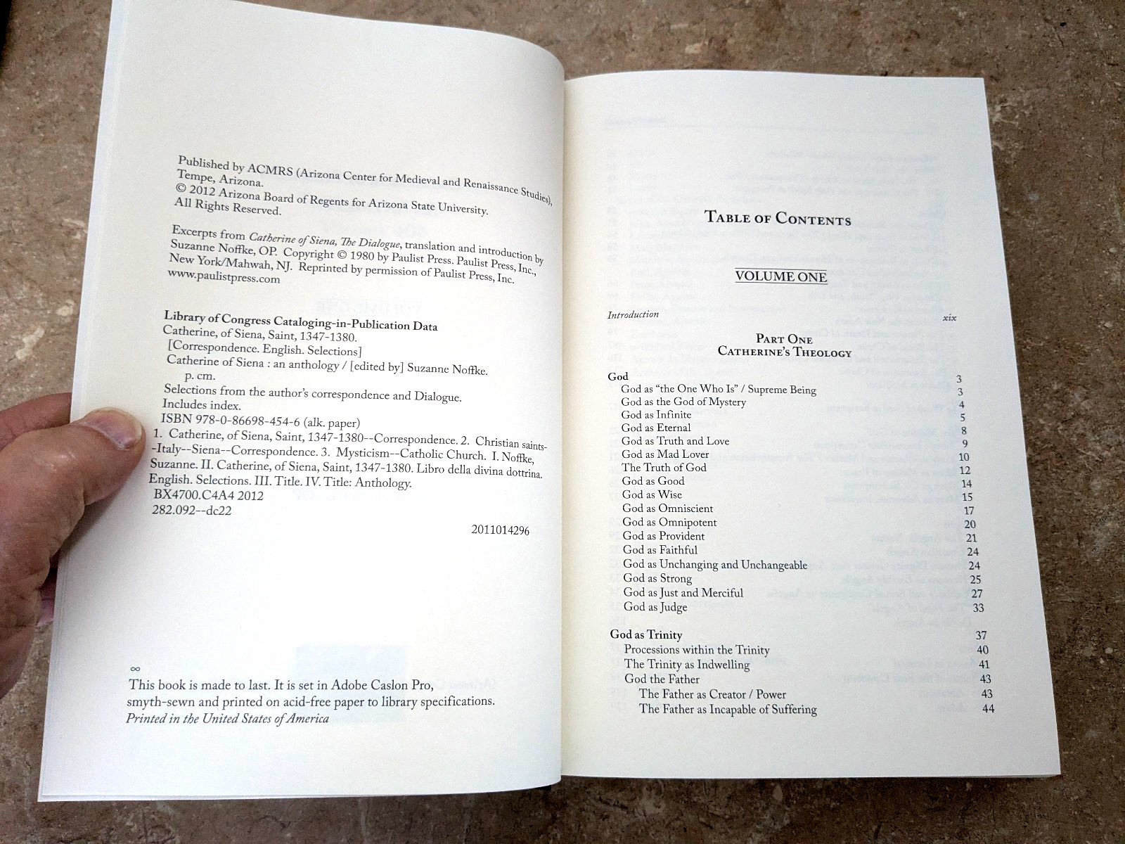 Catherine of Siena: An Anthology (Vol 406/Vol 1) Suzanne Noffke (HB) FAST SHIP