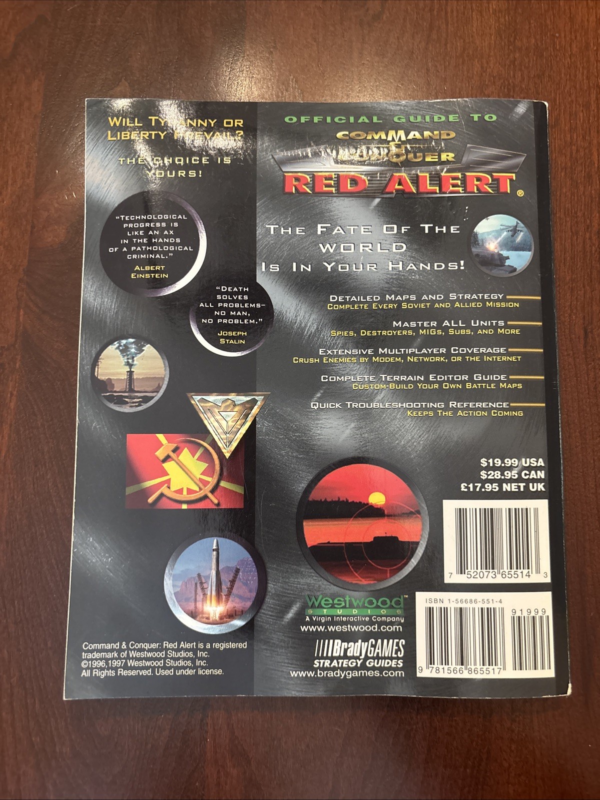 Command & Conquer Red Alert Official Strategy Guide Book Bradygames Combat