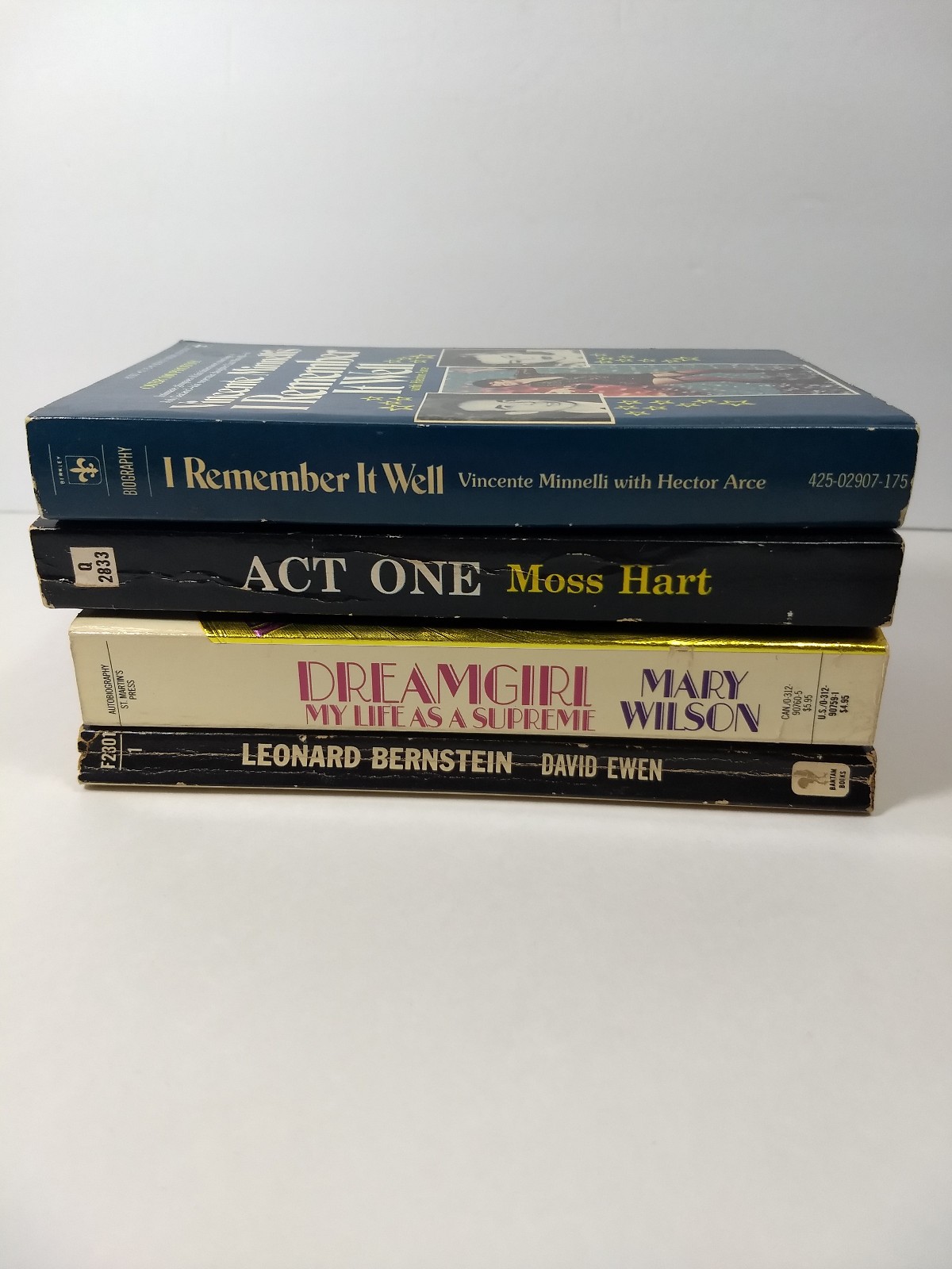 Performing Arts Book Lot Actor Actress Singer Biography Paperbacks Lot 4 Vintage