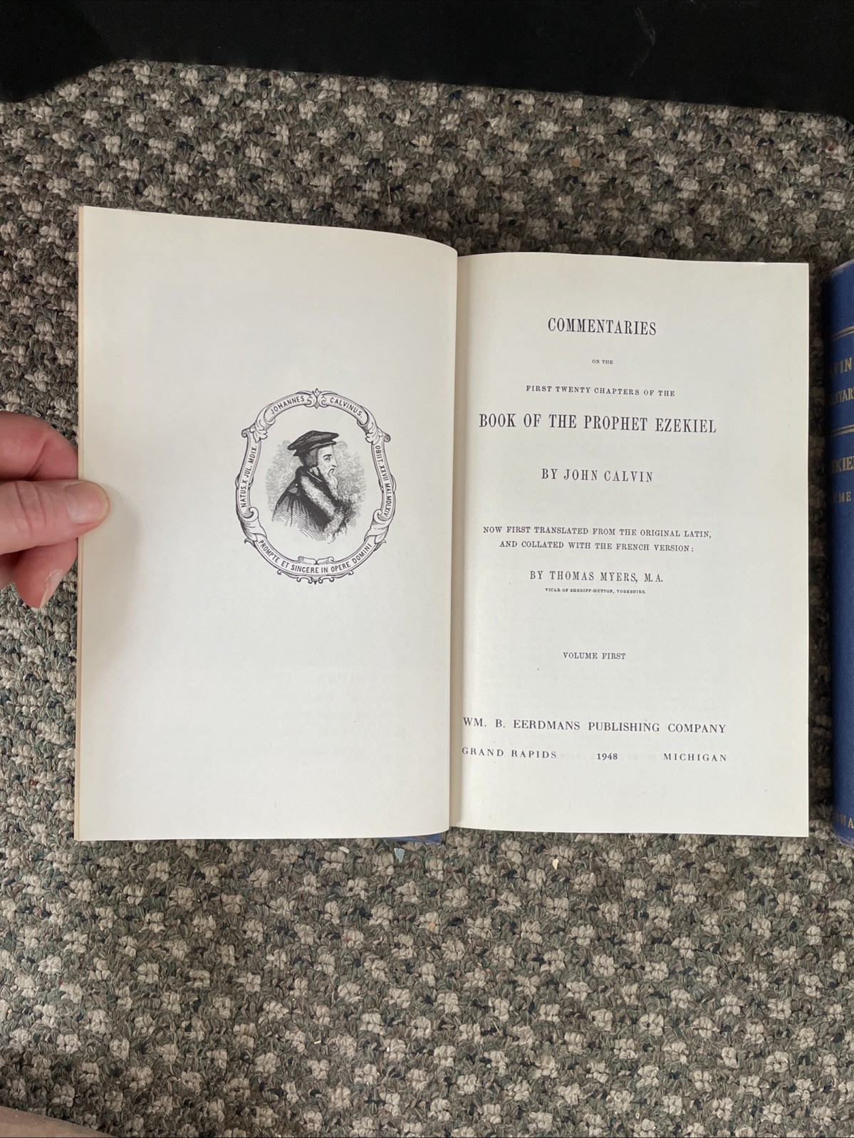 Calvin’s Commentary on Ezekiel 2 Volume Set Eerdmans 1948 Hardback