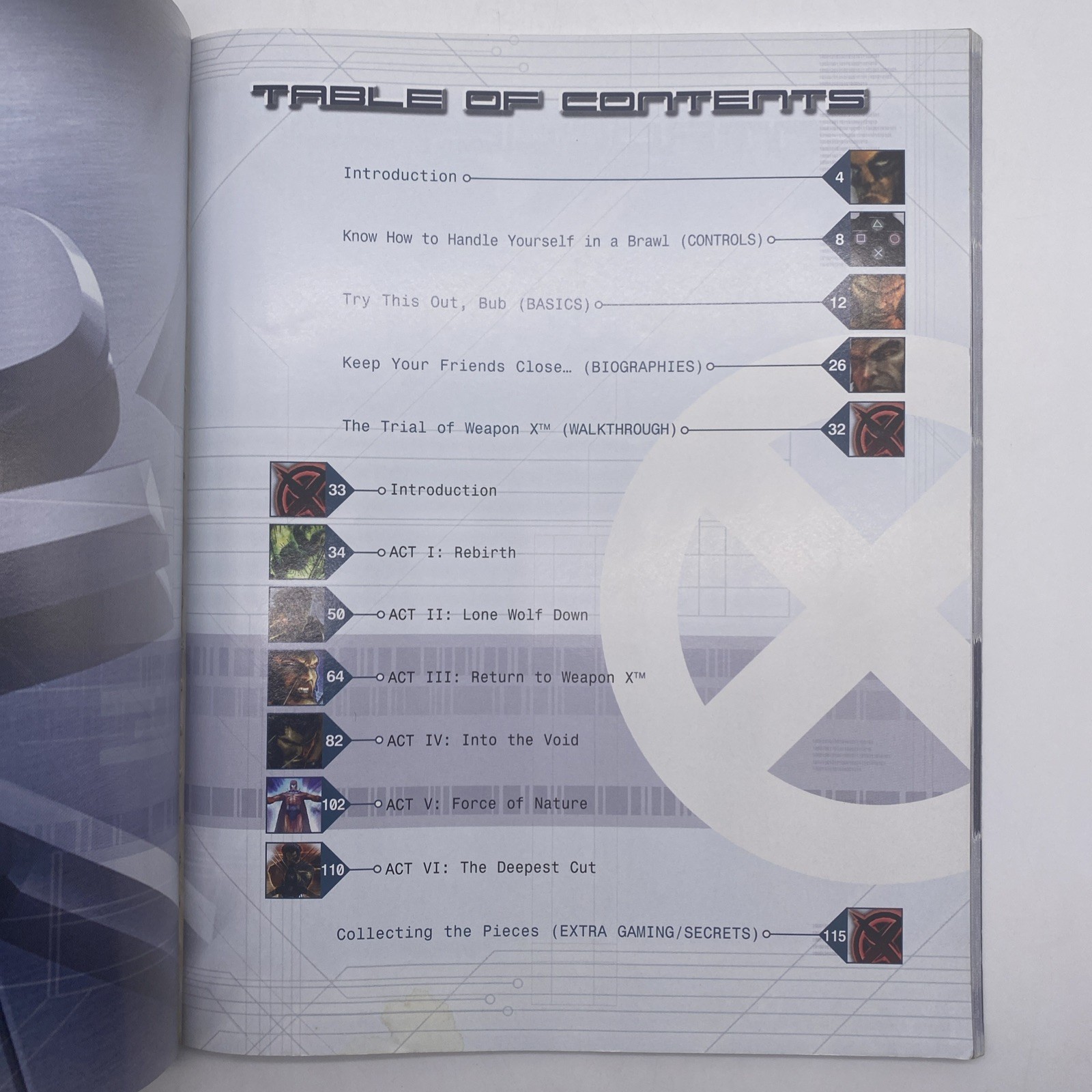 Wolverines Revenge Strategy Guide Brady Games Marvel Activision
