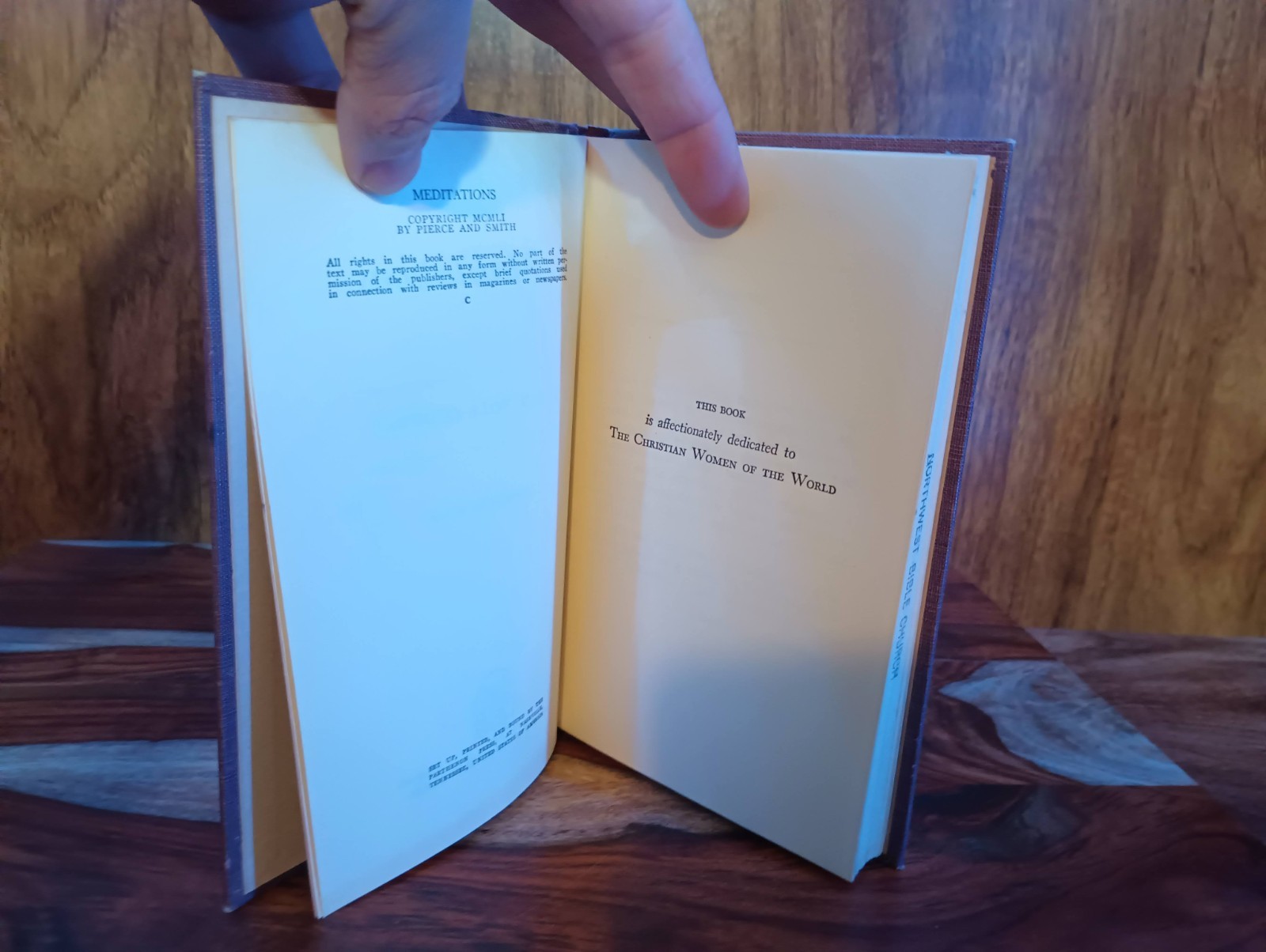 Meditations Grace Noll Crowell HC Abingdon Press Christian Devotional Ex‑Library