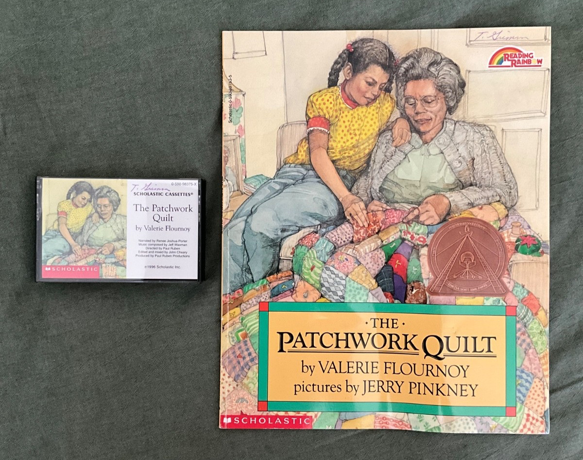 VINTAGE THE PATCHWORK QUILT BY VALERIE FLOURNOY BOOK AND CASSETTE TAPE