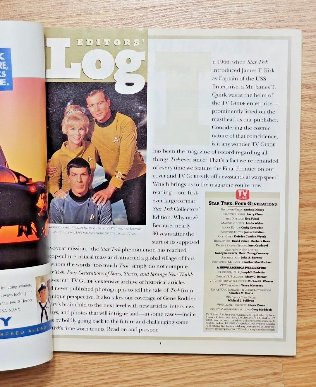 Star Trek Collector’s Edition TV Guide Magazine – Spring 1995 with attc Poster