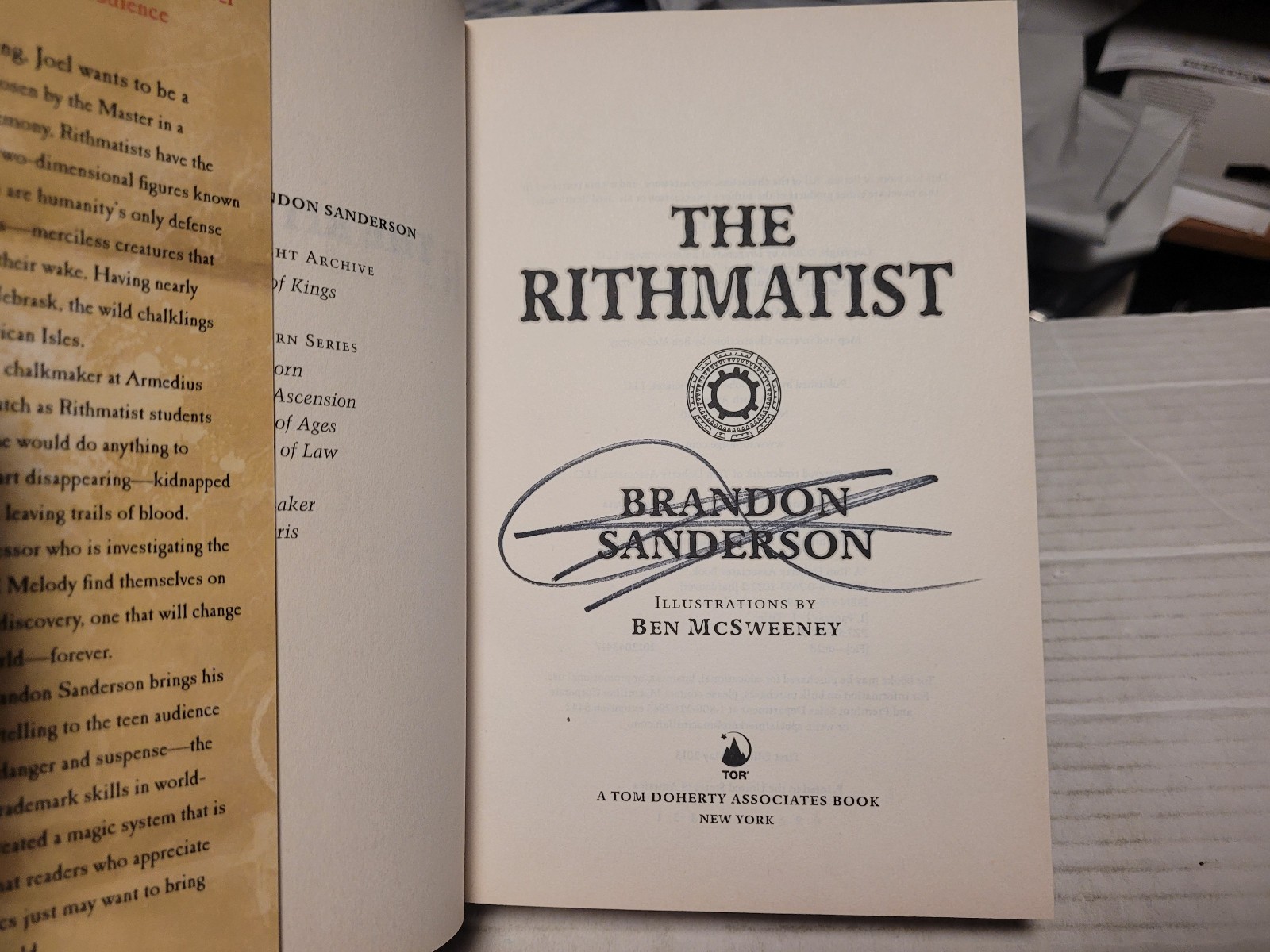 Rithmatist by Brandon Sanderson (2013, Hardcover) SIGNED 1st/1st