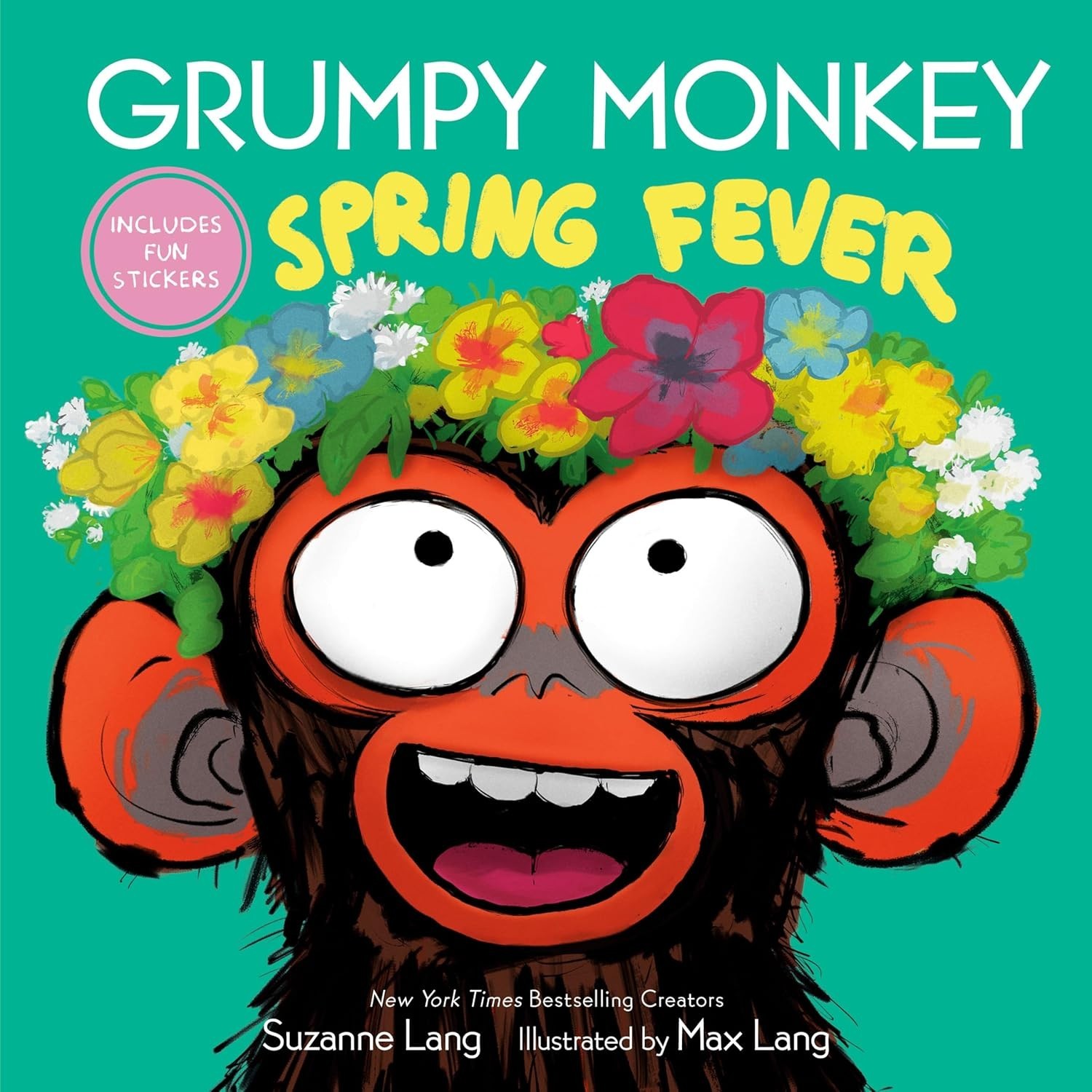 Grumpy Monkey Spring Fever : Includes Fun Stickers! by Suzanne Lang (2024,…
