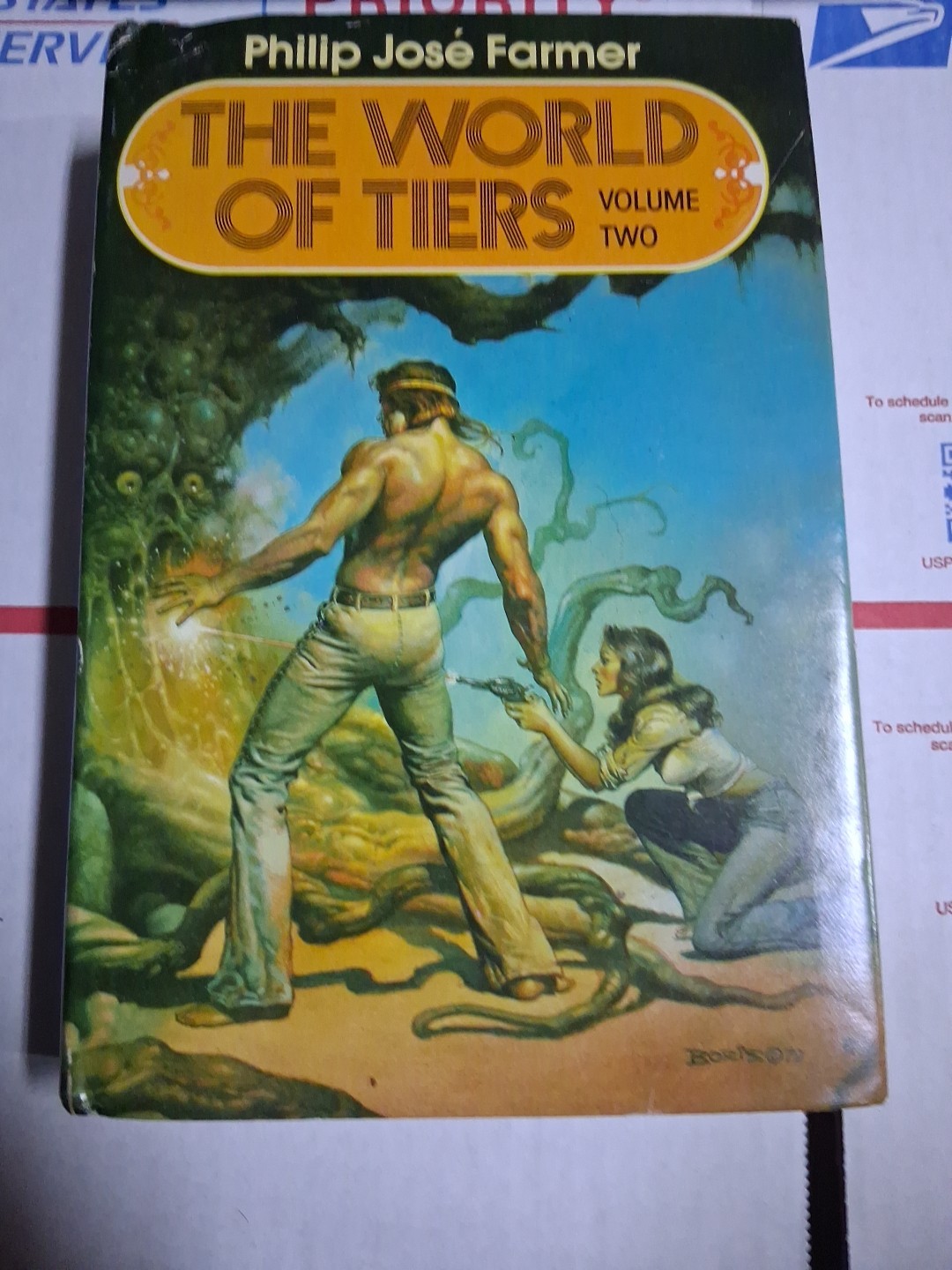 THE WORLD OF TIERS Vol 1 & 2 by Philip Jose Farmer Book Club Edition HC/DJ Set