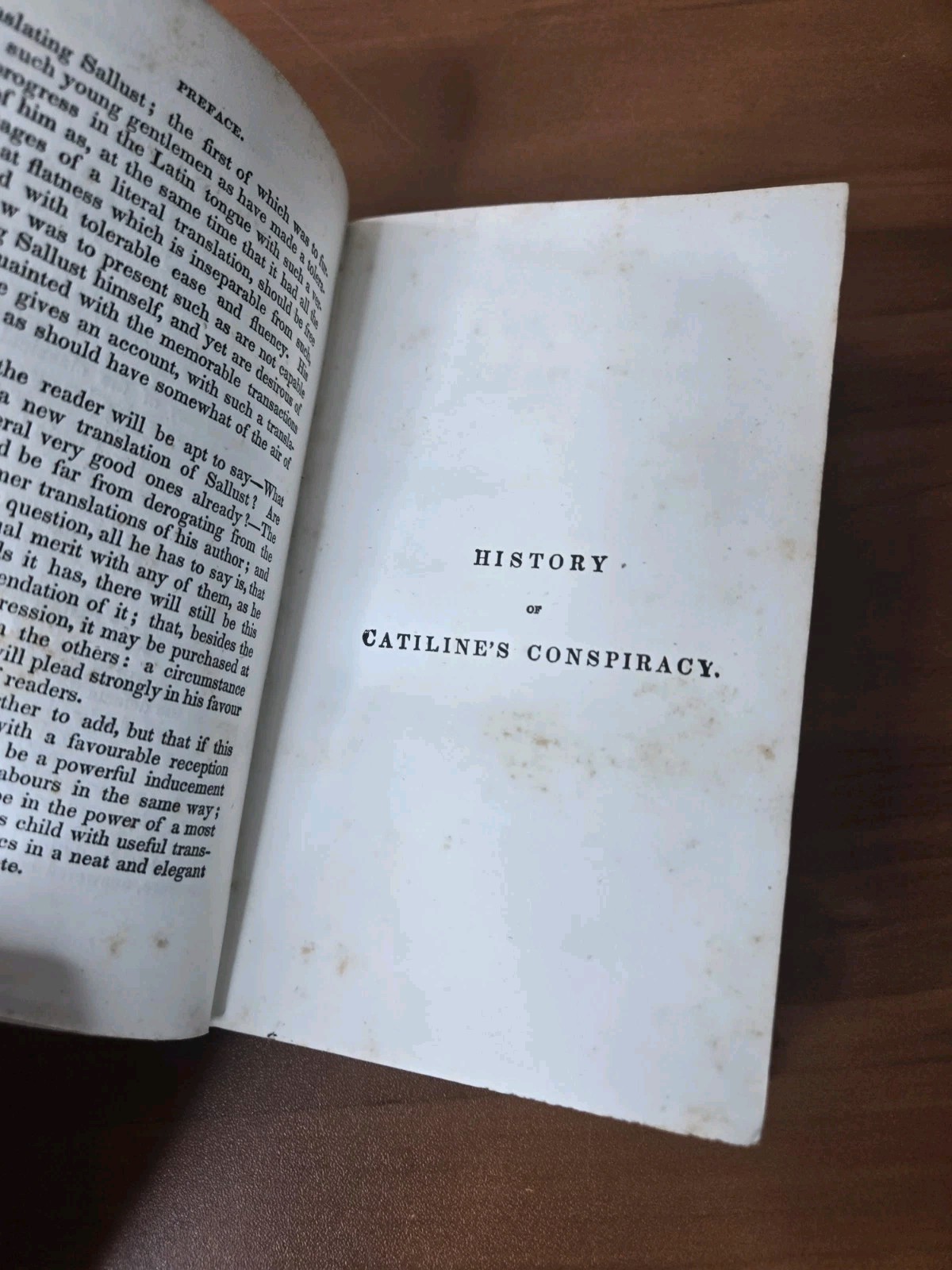 SALLUST – Translated by William Rose HC (1840? Year Unkown) Harper Pub. J94