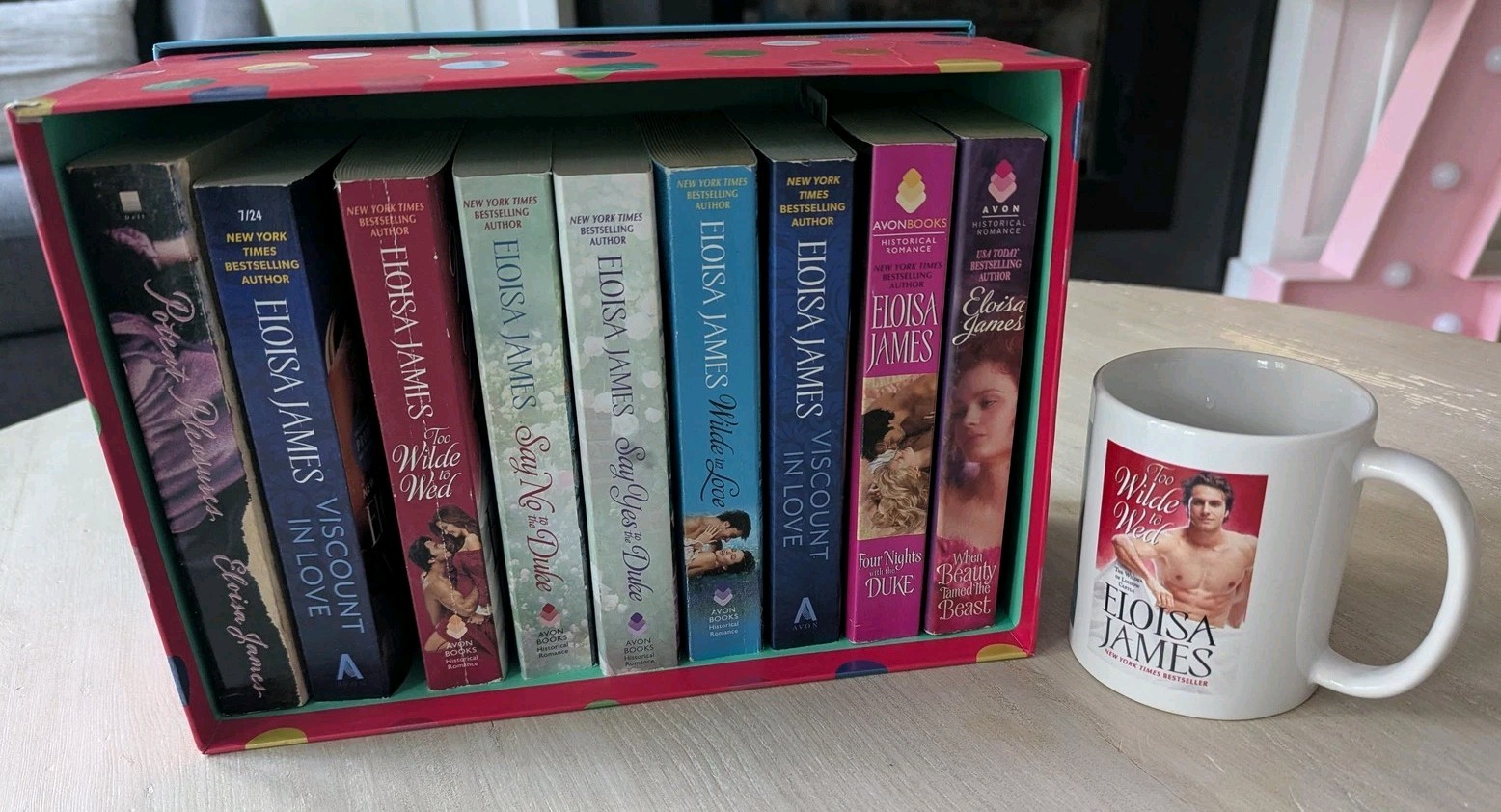 Eloisa James 9 Book Lot + Mug Wilde in Love Too Wilde to Wed Viscount Duke