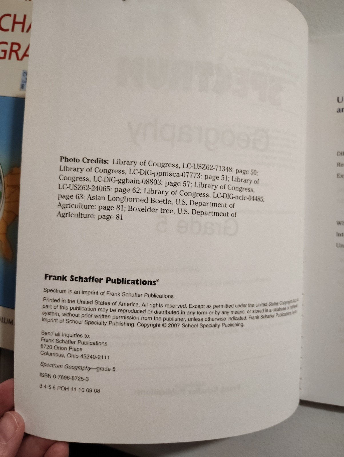 Spectrum Geography, Grade 5: United States of America School Specialty Publishi