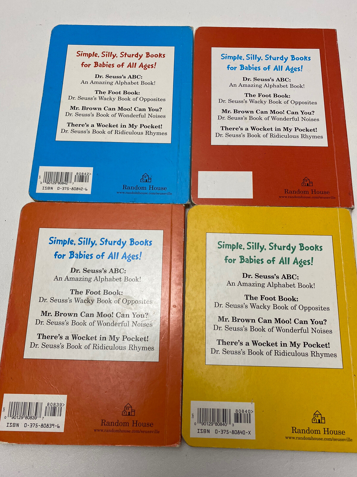 Lot Of 4 Dr. Seuss Bright & Early Board Books For Toddlers Preschoolers Children