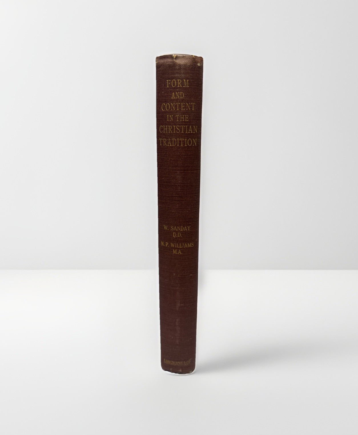1916 “Form and Content in the Christian Tradition” by William Sanday HC