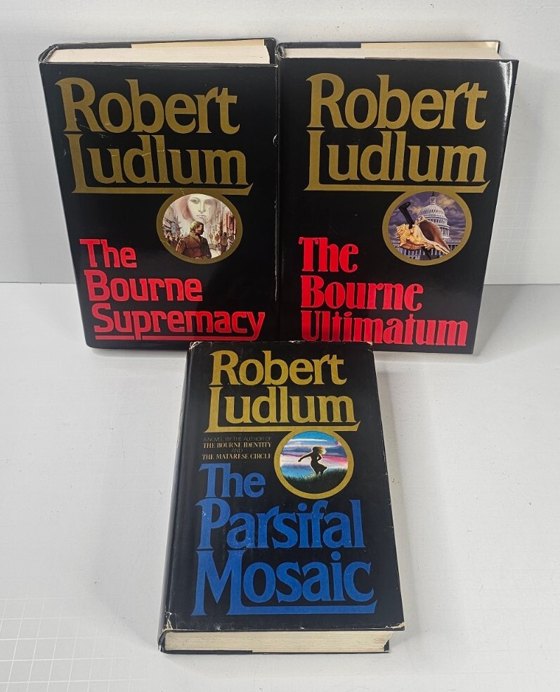 Lot Of 3 Hardcover Robert Ludlum The Bourne Ultimatum Supremacy 1st Edition