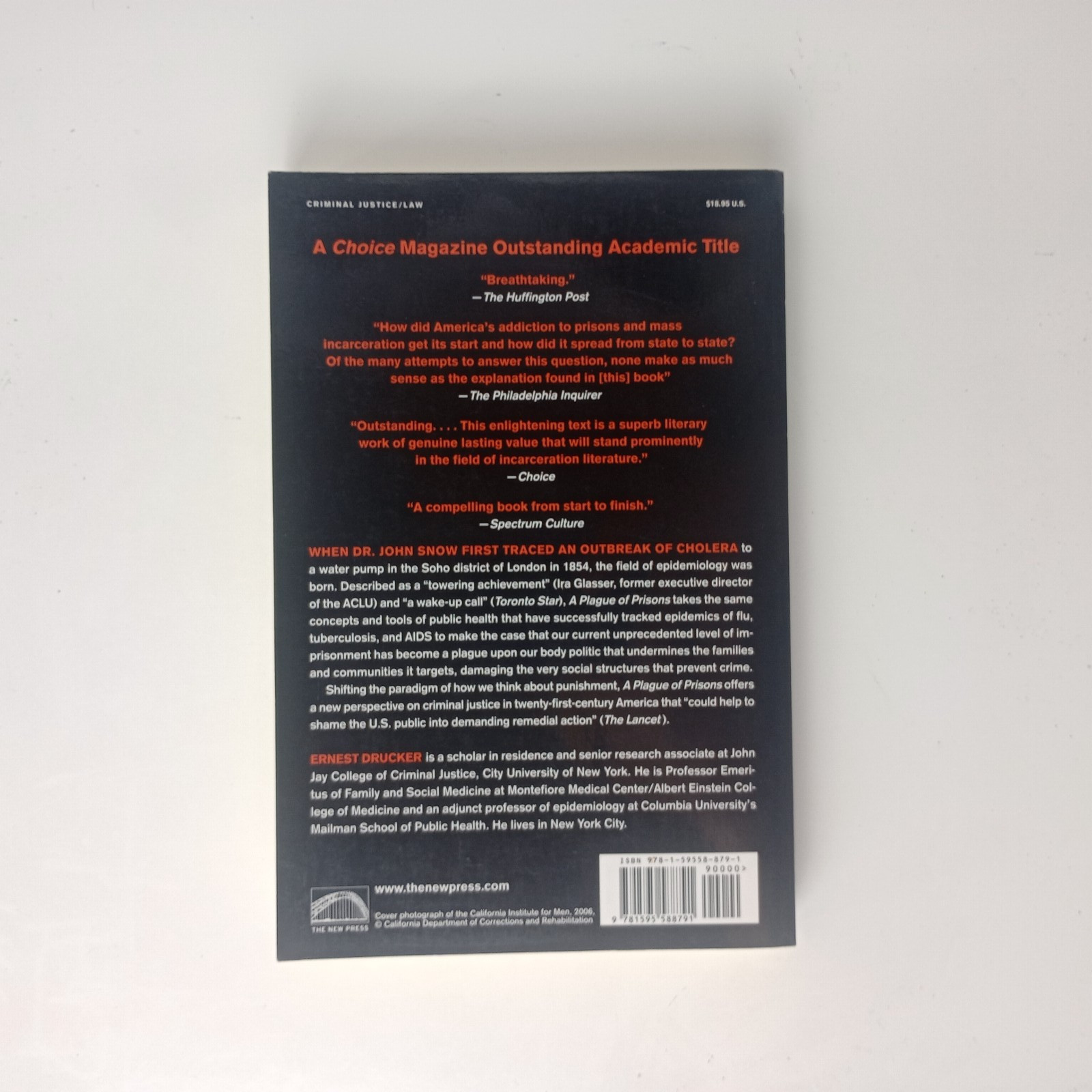 Plague of Prisons : The Epidemiology of Mass Incarceration in America by Ernest