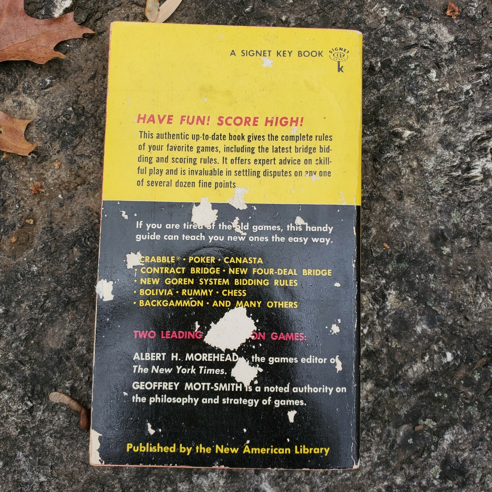 1963 Hoyle’s Rules Of Games by Albert H. Morehead and Geoffrey Mott-Smith Book