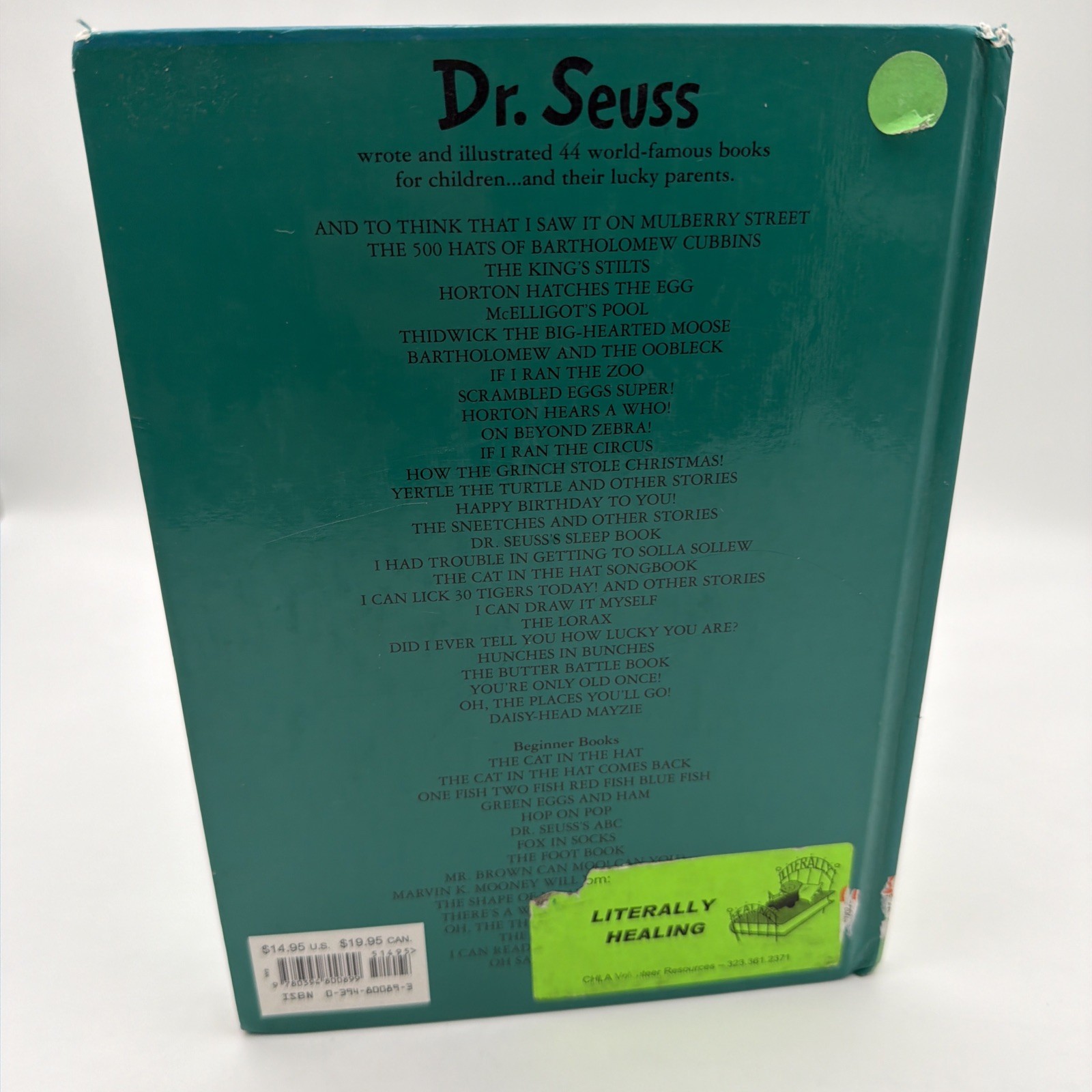 Dr. Seuss The Sneetches and Other Stories Random House Hardcover Book