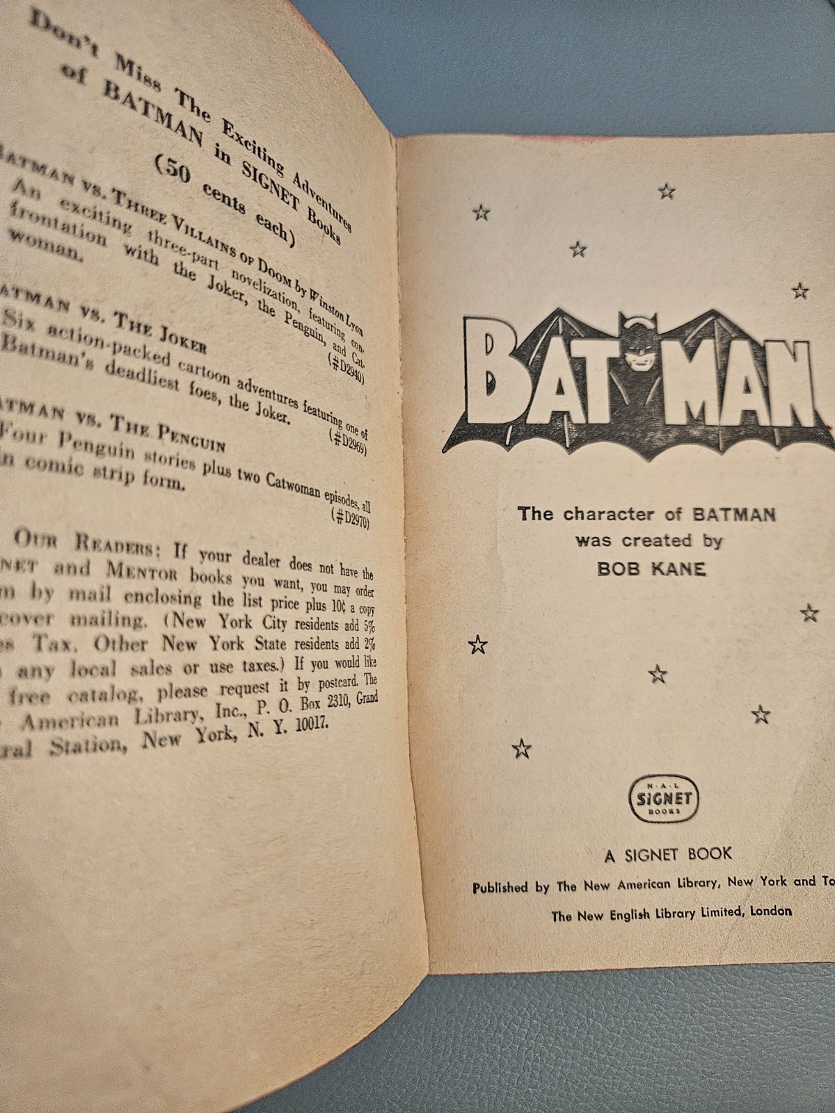 Best Of Batman 1966 Signet Paperback D 2939 191 Pages
