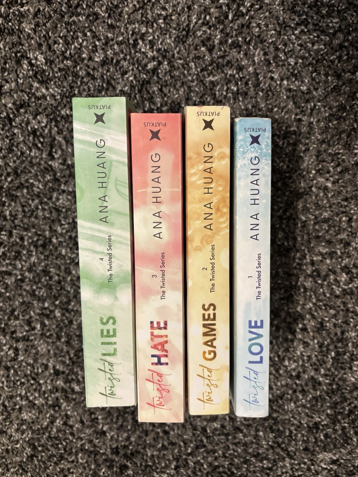 Ana Huang Twisted Series 4-Book Set: Love/Games/Hate/Lies Paperback Romance