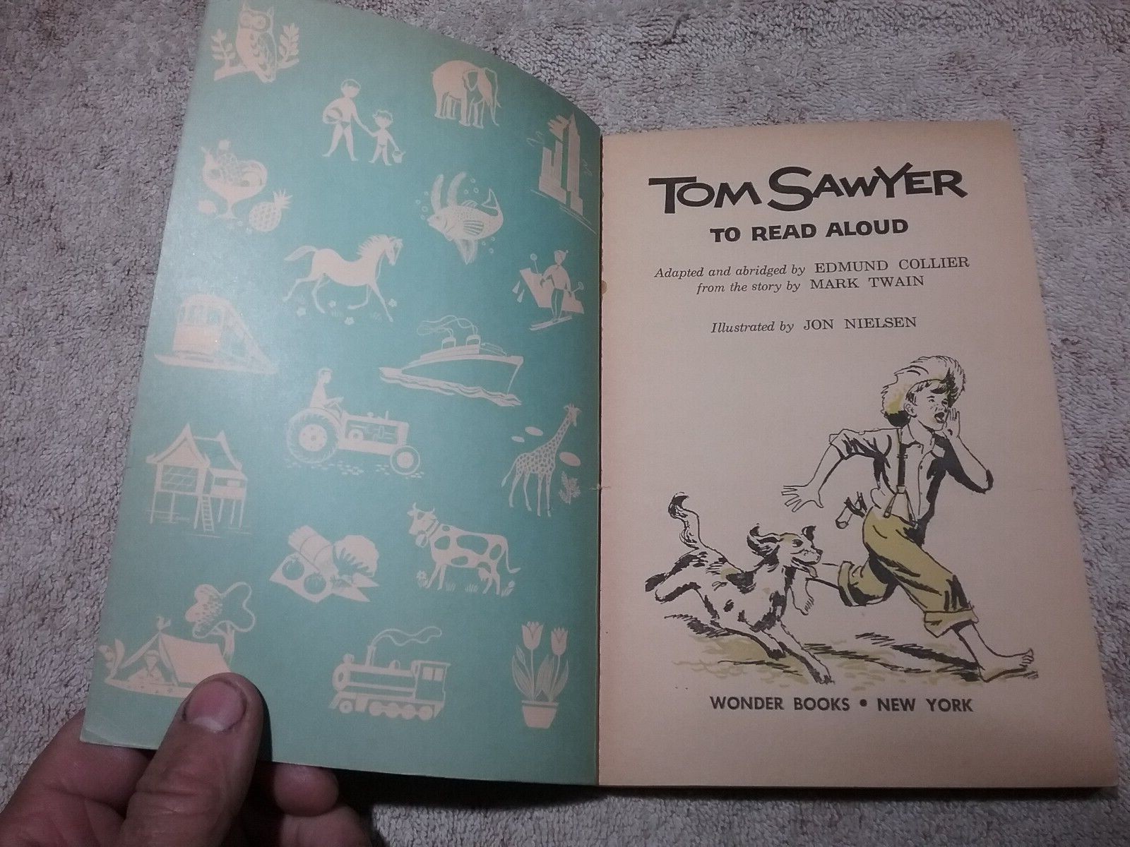 Vintage 1961 Book “TOM SAWYER To Read Aloud” 159 Pages Illustrated, Paperback
