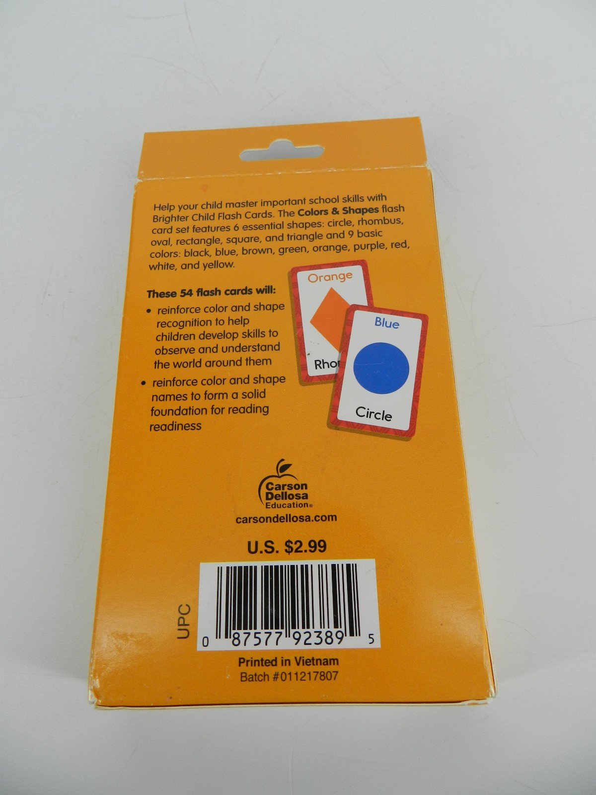 Colors and Shapes by Brighter Child (2006, Cards,Flash Cards) Sealed/New