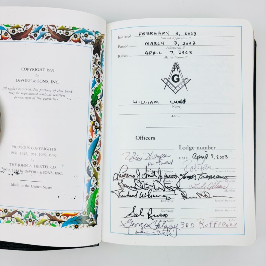 Freemasonry & the Holy Bible 1991 St John’s Lodge Boston MA Oldest Lodge America