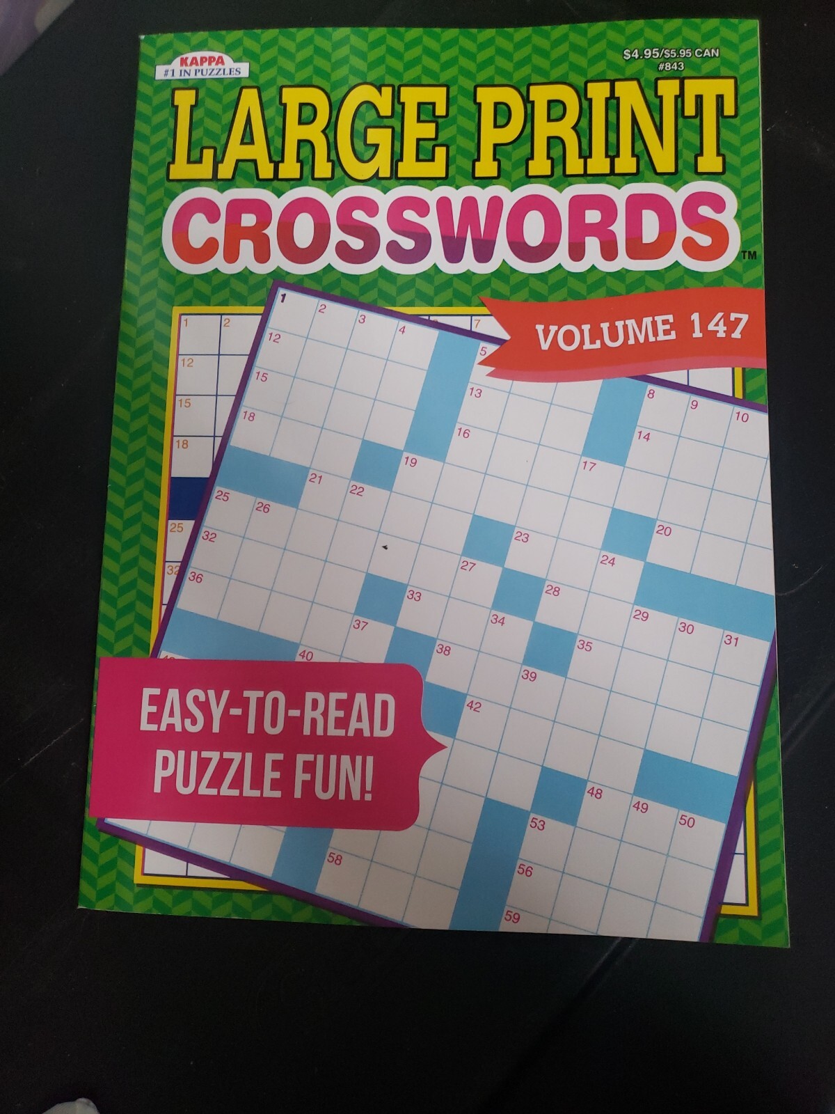 KAPPA LARGE PRINT CROSSWORDS VOLUME 147 EASY-TO-READ PUZZLE FUN 75 PAGES