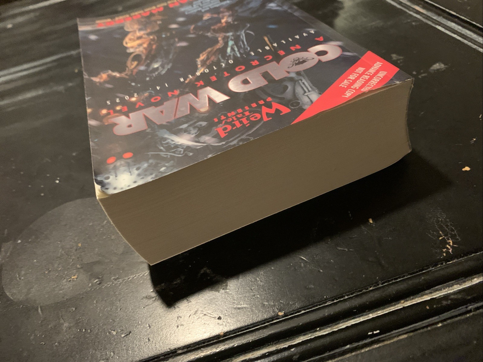 Cold War A Necrotek Novel By Jonathan Maberry Advanced Readers Copy (weird Tales