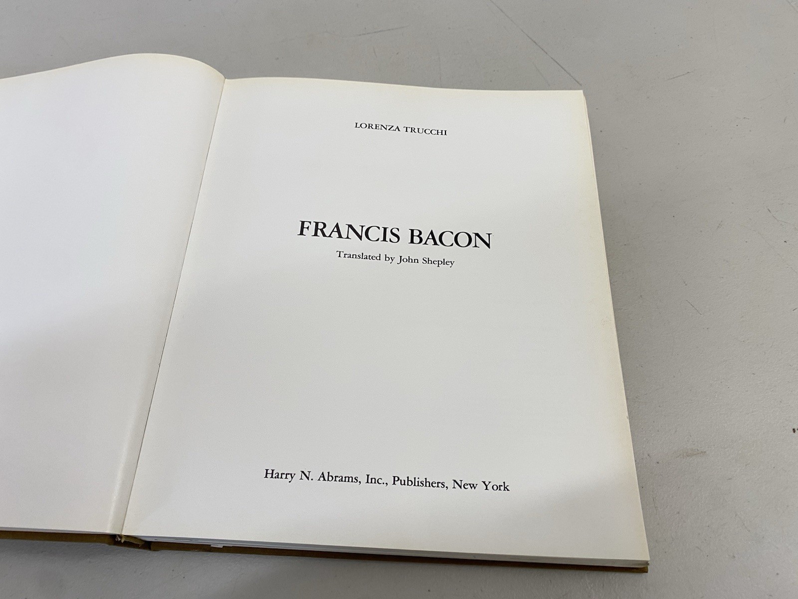 Lorenza Trucchi Francis Bacon Artwork 1975 Harry N. Abrams NY HC DJ