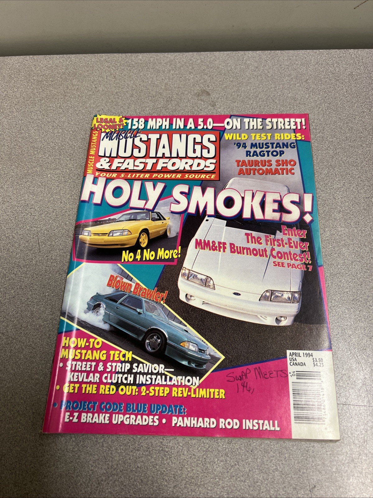 Muscle Mustangs & Fast Fords/Apr/1994/158 Mph In A 5.0 – On The Street / T88