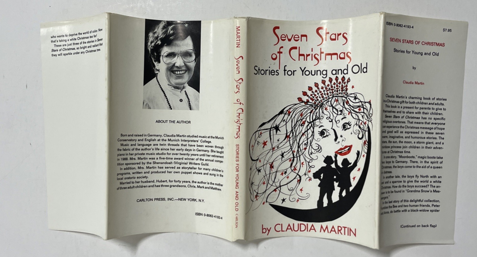 Seven Stars Of Christmas Claudia Martin 1992 First Edition SIGNED HC/DJ Rare