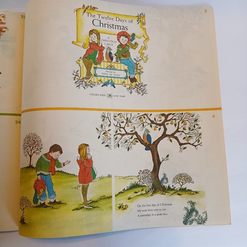 Vintage Uncut Pages-Golden Press Book 6 Christmas Stories Frosty, Rudolph & More