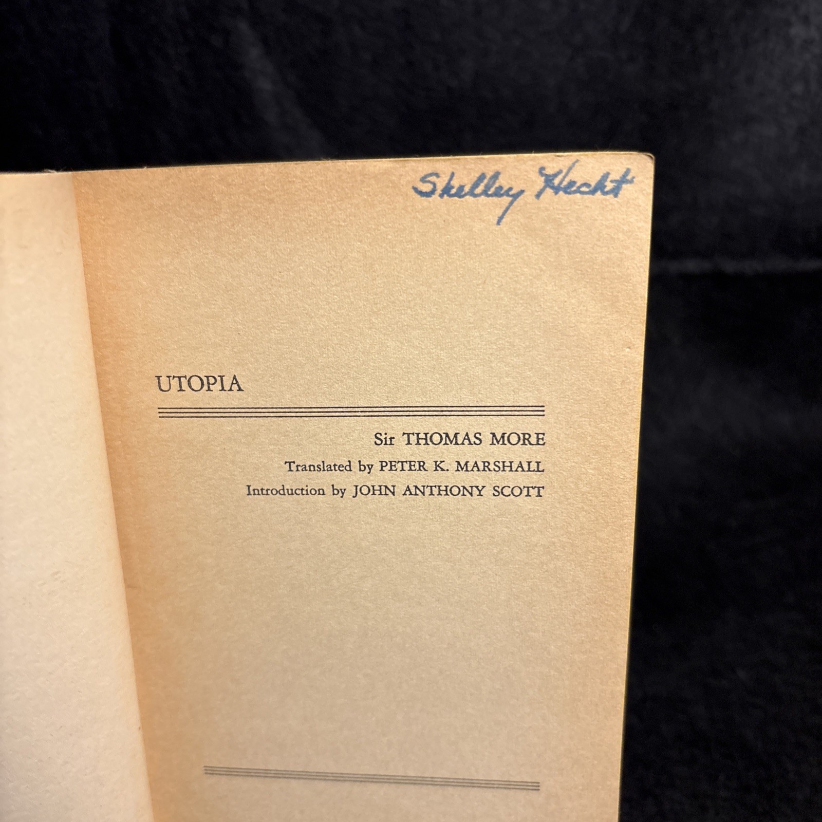 Utopia by Sir Thomas More 1965 1st print Washington Square Press
