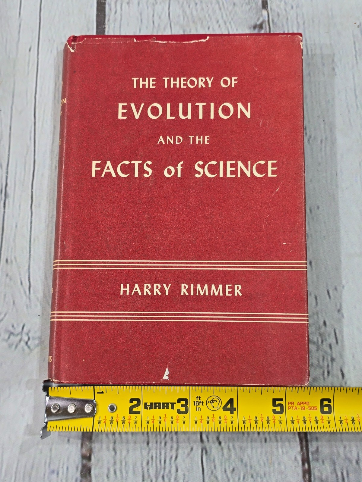 The Theory Of Evolution and the Facts of Science By Harry Rimmer 1963 Hardcover