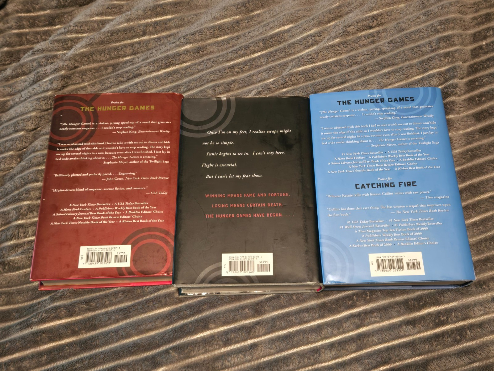 The Hunger Games Trilogy Catching Fire, and Mockingjay, Hardcover First Editions