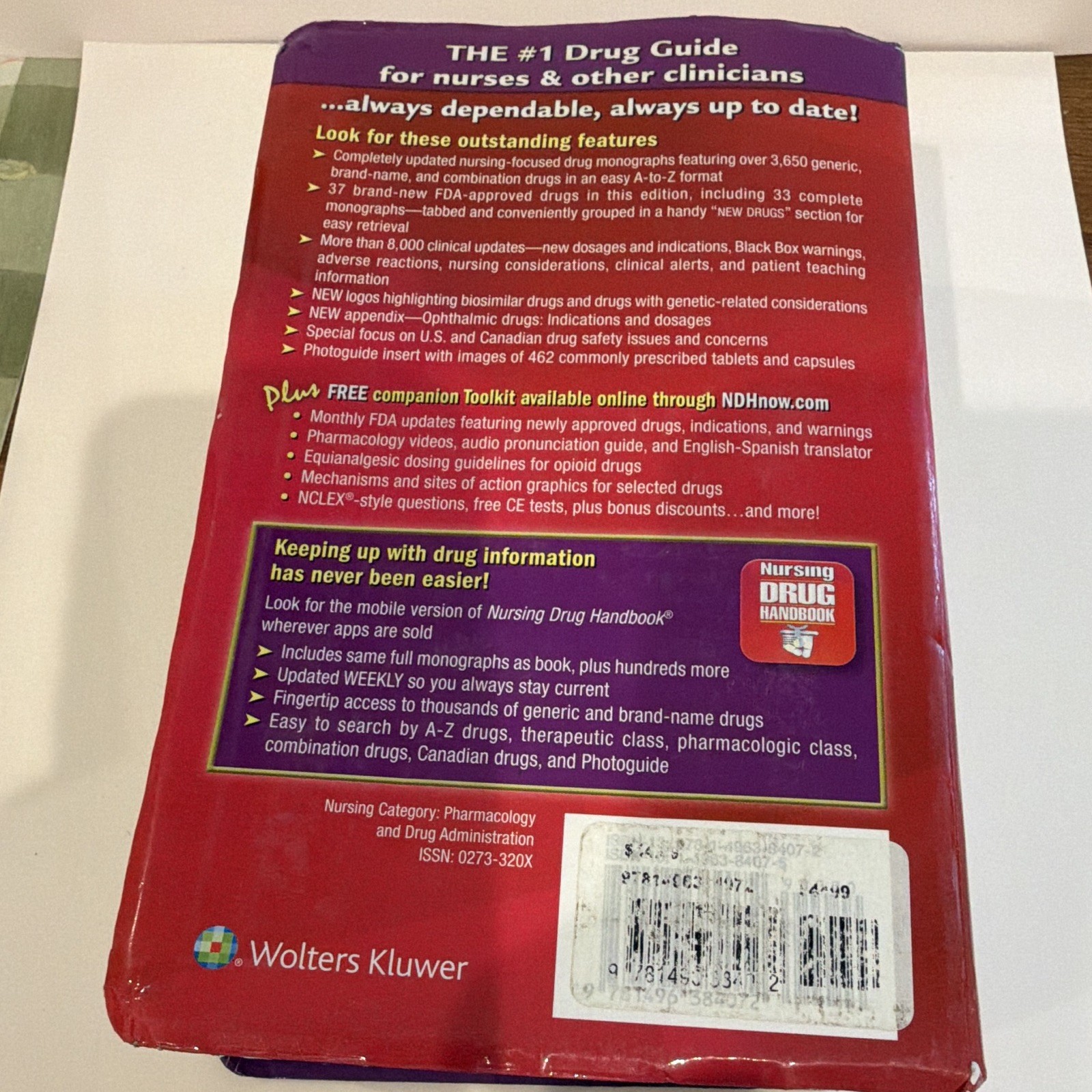 Wolters Kluwer Nursing 2019 Drug Handbook Paperback Illustrated Pharmacology