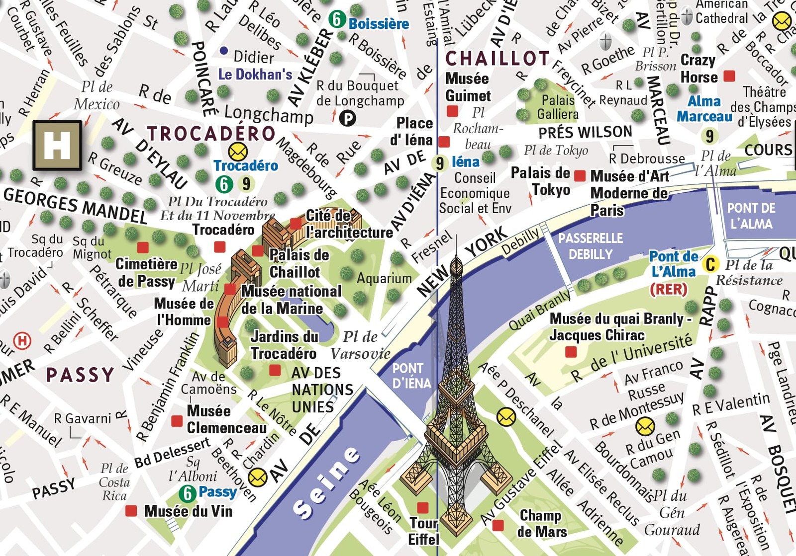 StreetSmart® Paris Map by VanDam City Center Street Map of Paris, France La…