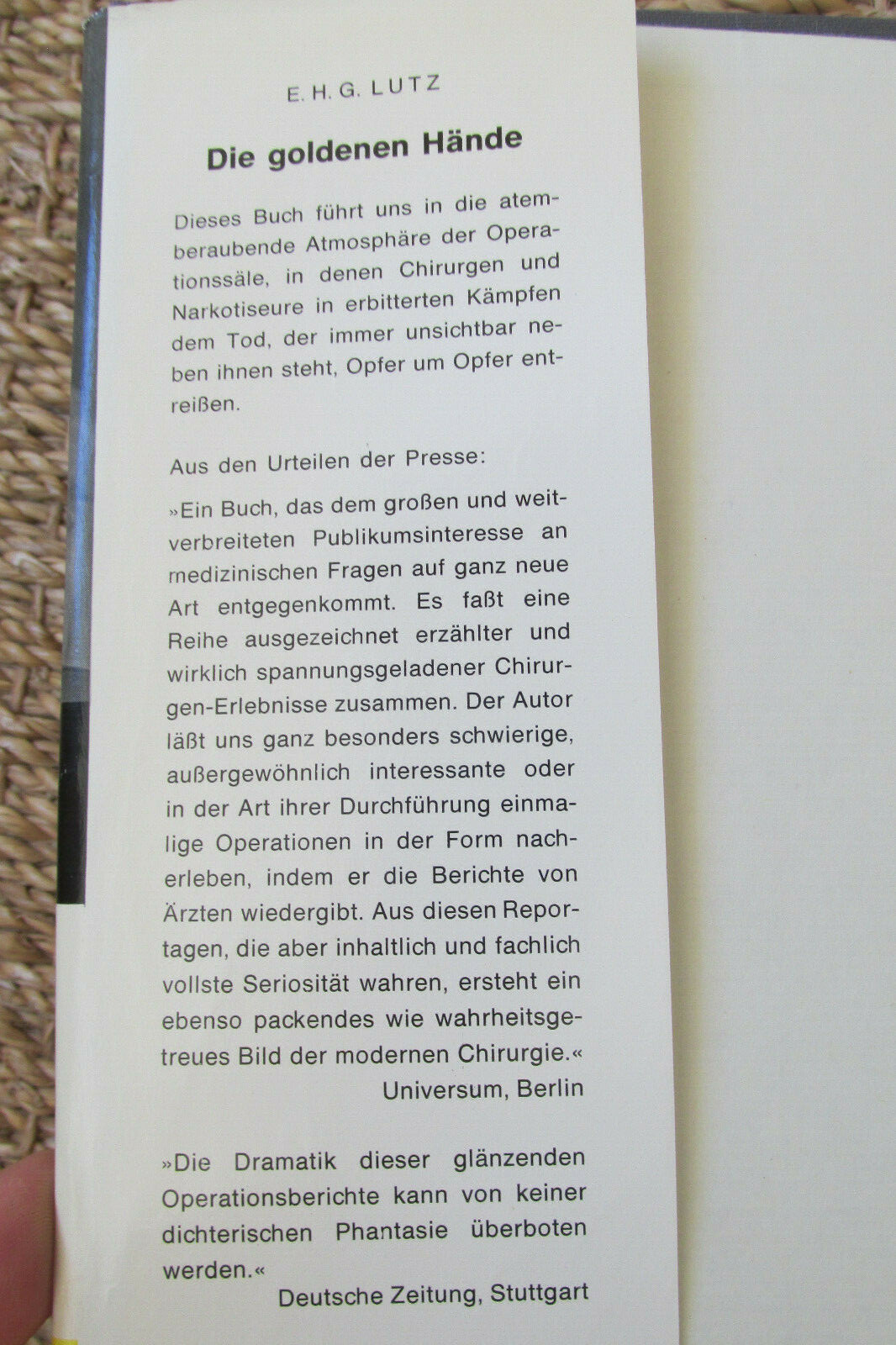E. H. G. Lutz. Die goldenen Hände- Berühmte Chirurgen bezwingen den Tod