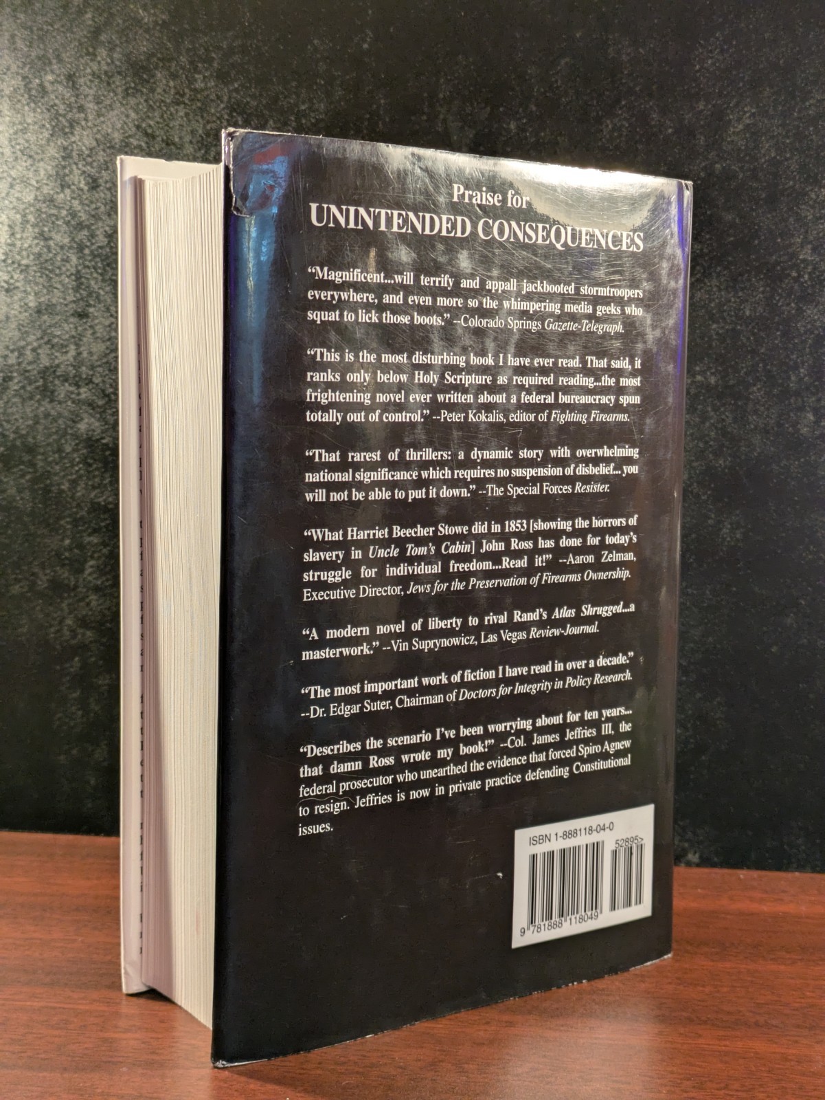 Unintended Consequences by John Ross (1996, Hardcover, Dust Jacket) 5th Printing