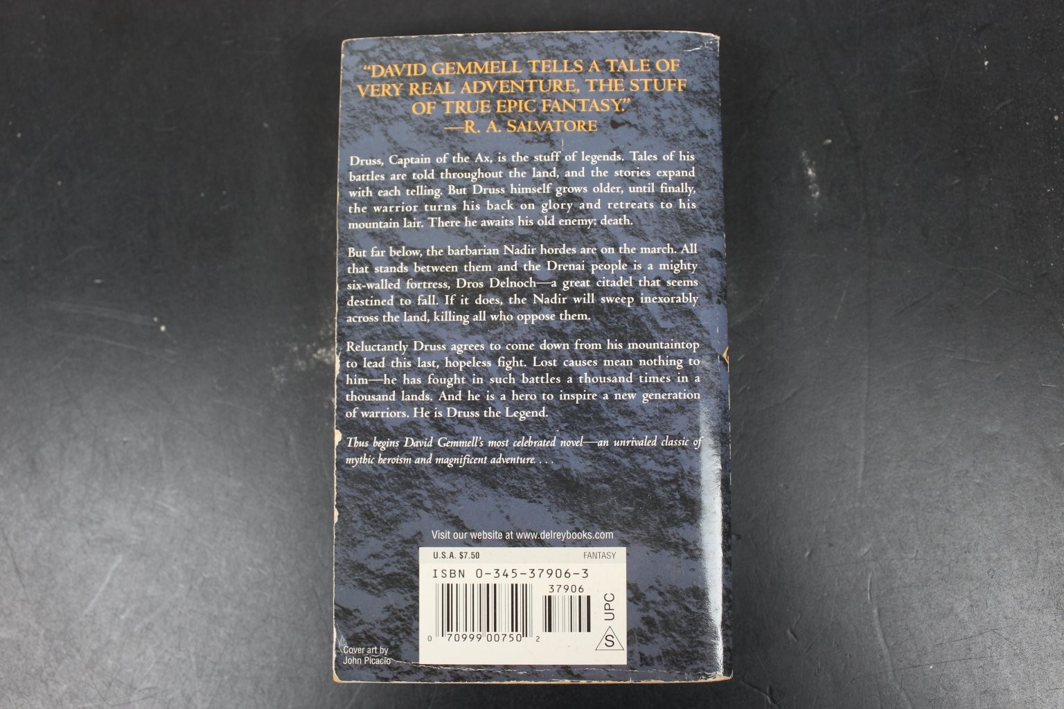 Legend David Gemmell 1994 First Ballantine Books Edition Epic Fantasy Del Rey PB