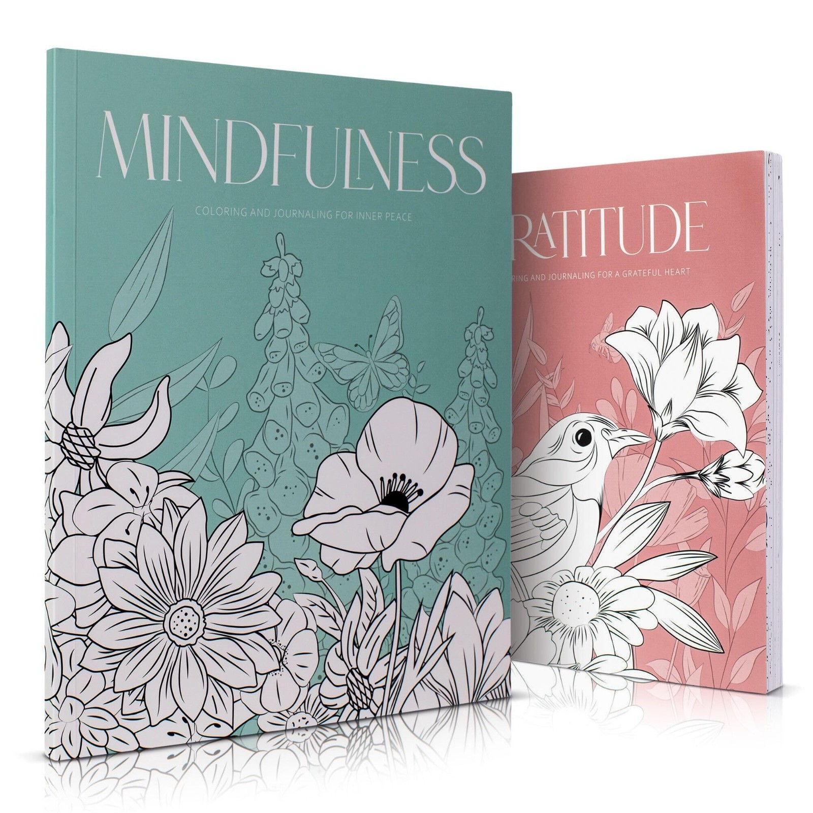 Set 2 for Mindfulness Beautiful Adult Coloring Book Gratitude and Stress Relief
