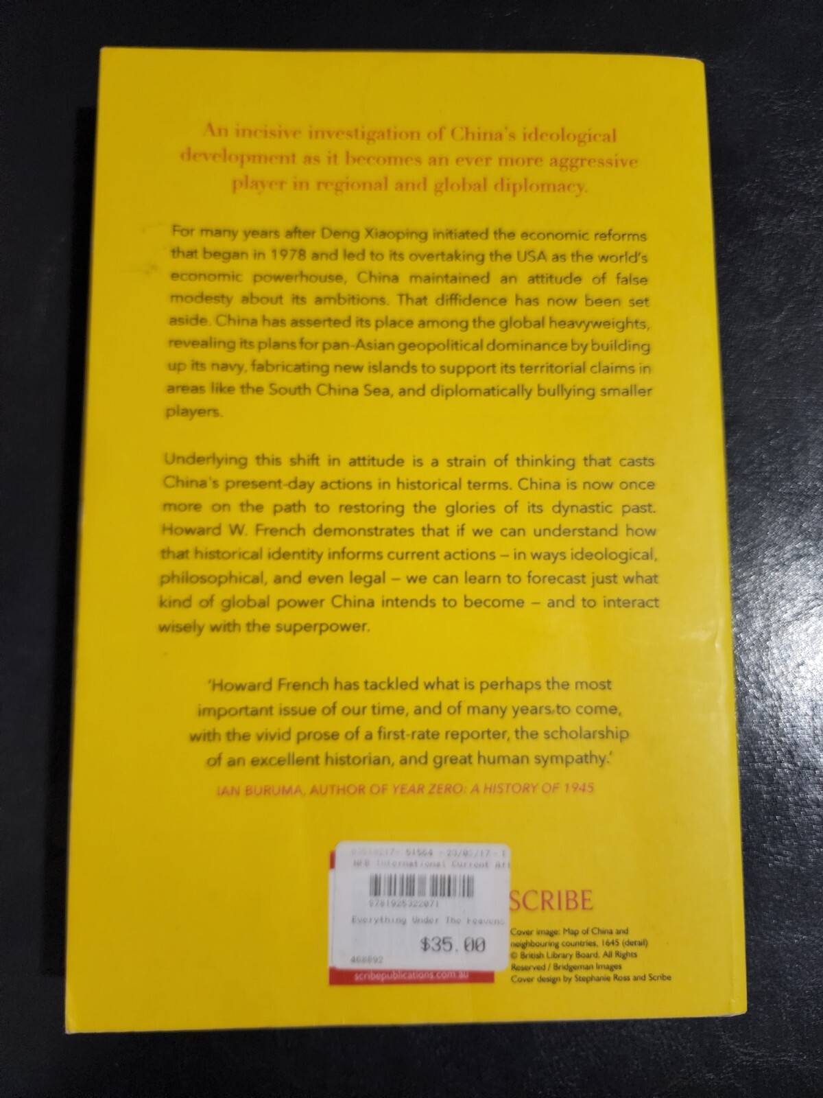 Everything Under the Heavens by Howard W. French -Paperback China’s Global Power